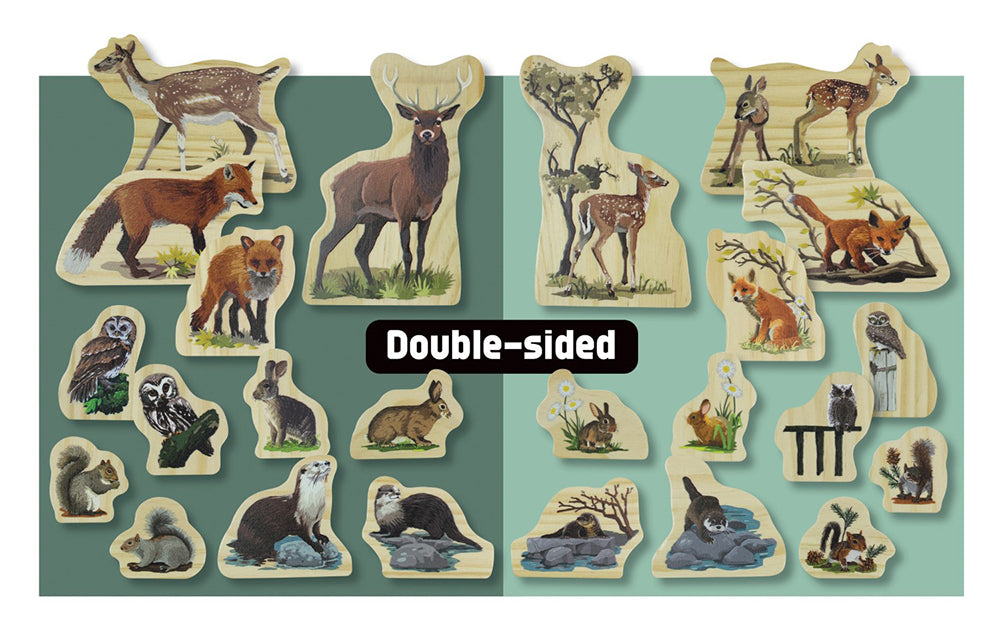 Woodland Animal Families Wooden Characters