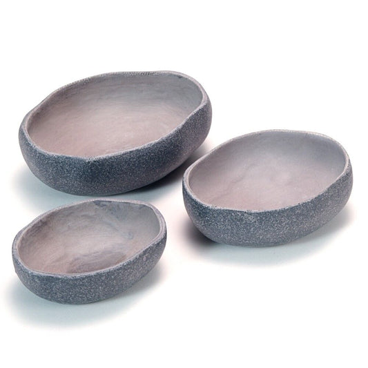 Rustic Stone Bowls - Set of 3