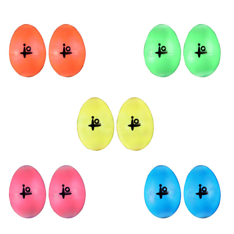 IQ Plus Plastic Egg Shakers - Assorted Pair 6cm
