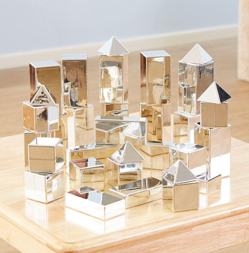 Metallic Silver 3D Construction Blocks - 32pk – Haywood Educational ...