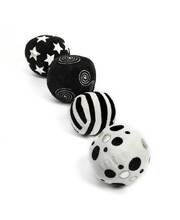 Soft Sensory Activity Balls - Black & White 4pk