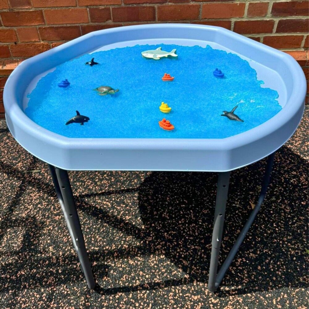 Billy Kidz Hex Tuff Tray & Stand - Ice Blue