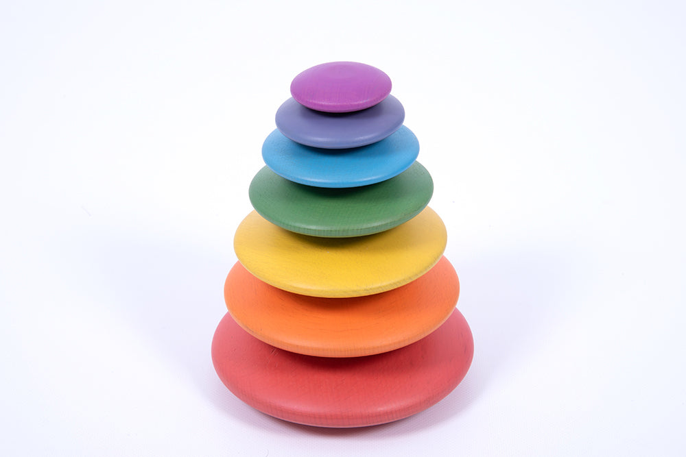Rainbow Wooden Buttons - 21pk
