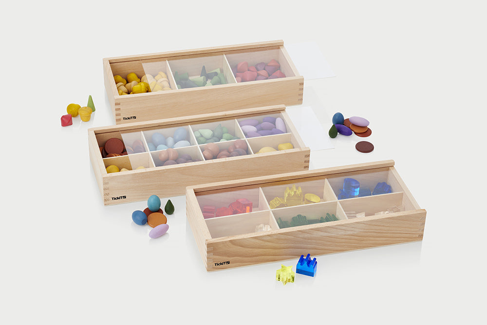 Wooden Discovery Boxes - 3pk