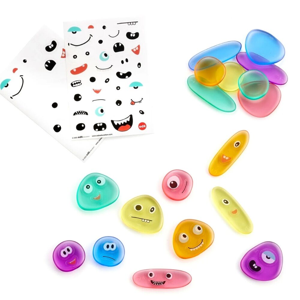 iSense Rainbow Pebbles - 18pcs with Emotion Stickers