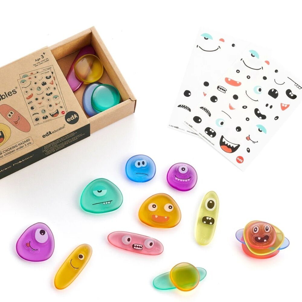 iSense Rainbow Pebbles - 18pcs with Emotion Stickers