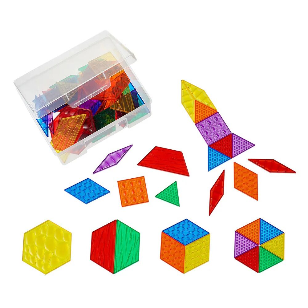 Translucent Pattern Block Sheets Translucent Sensory Pattern Blocks - 60pcs – Haywood Educational Resources