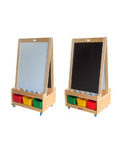 Billy Kidz Double Sided Easel - With Magnetic White & Blackboard 126cmH