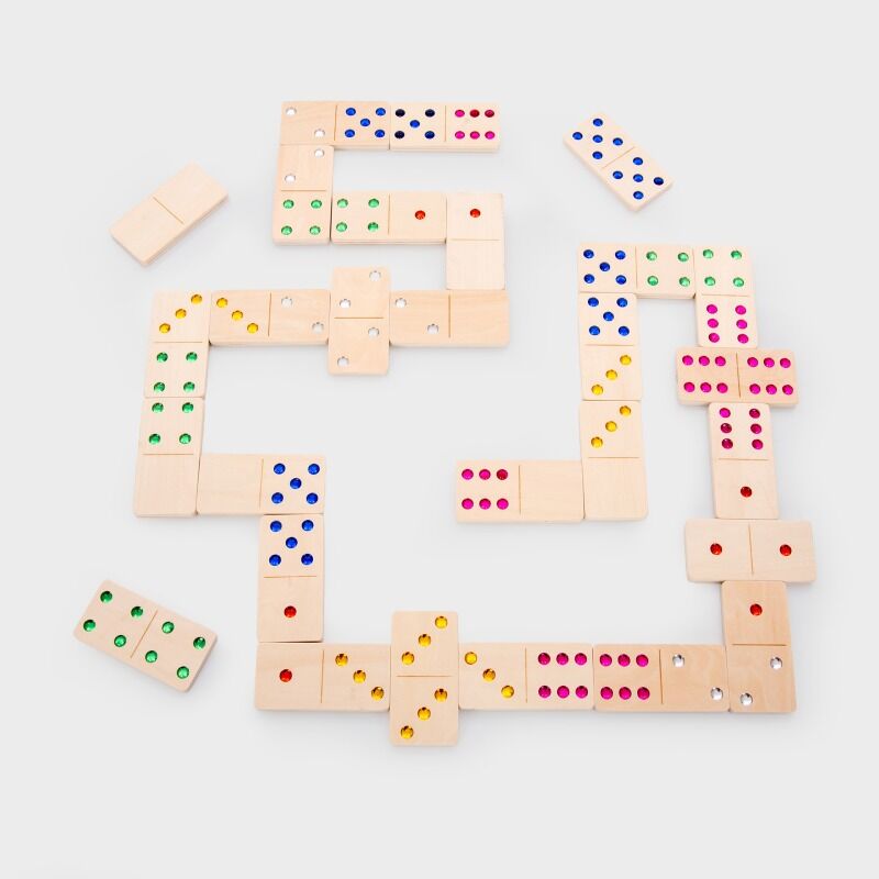 Wooden Jewel Dominoes - 28pcs