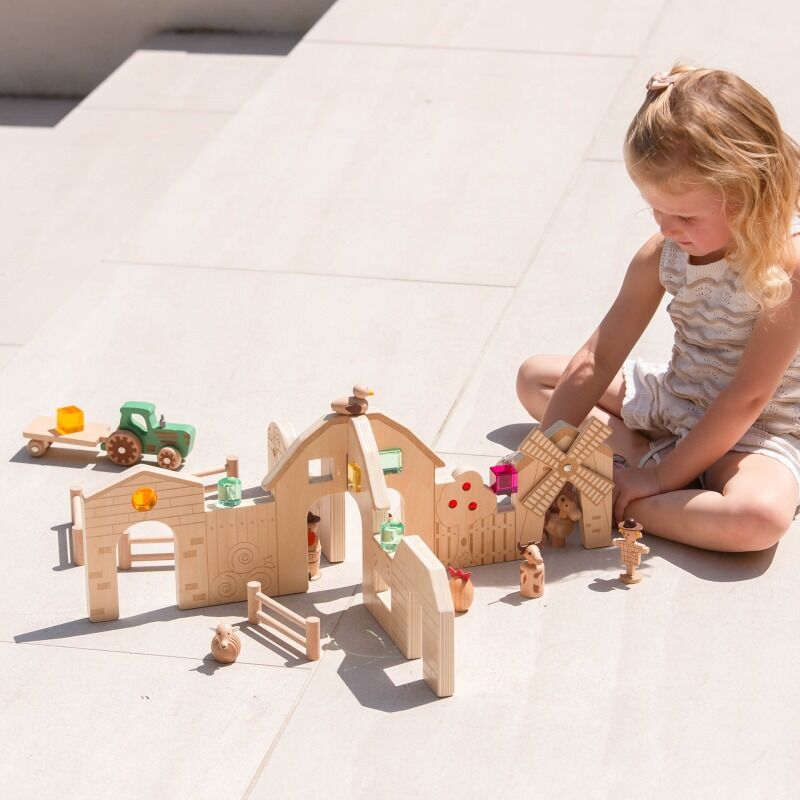 Wooden Farm Set - 15pcs