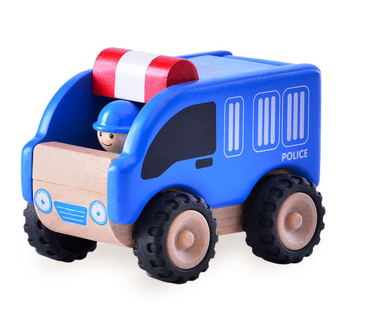 Wonderworld Mini Emergency Services Vehicles - Police Car 13 x 9 x 10cmH