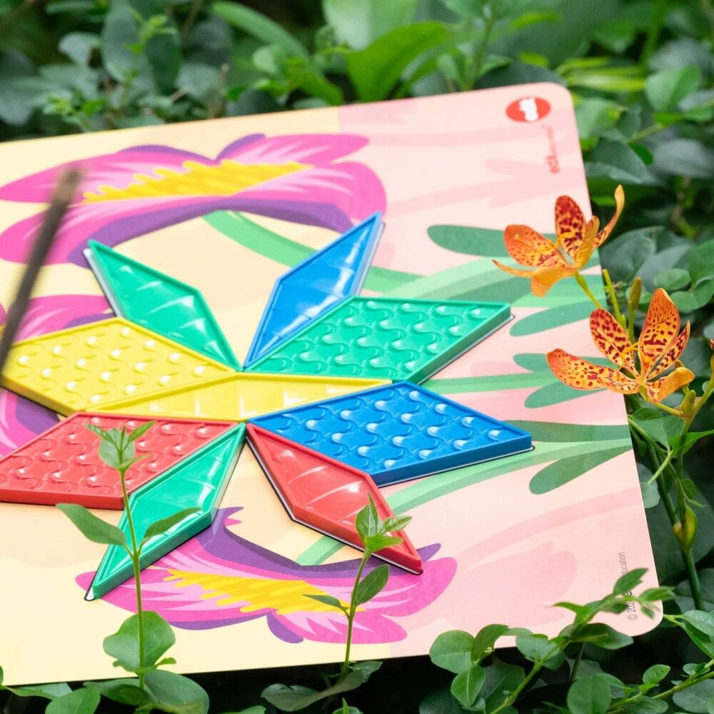 Sensory Pattern Blocks - 40pcs with 12 Activity Cards