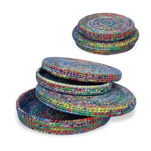 Papoose Spiral Tray Set Blue/2pc