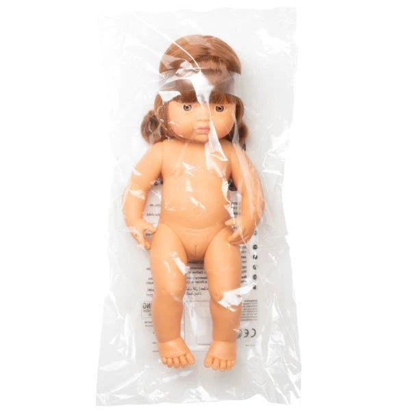 Miniland Doll - Anatomically Correct Naked Baby Red-Haired Girl, Red Hair