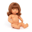 Miniland Doll - Anatomically Correct Naked Baby Red-Haired Girl, Red Hair