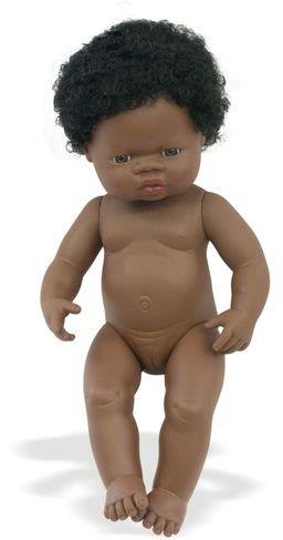 Miniland Doll - Anatomically Correct Naked African Girl, 38 cm