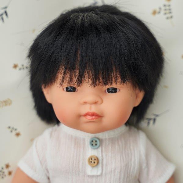 Miniland Doll - Anatomically Correct Naked Asian Boy, 38 cm