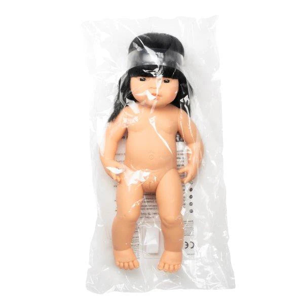 Miniland Doll - Anatomically Correct Naked Asian Girl, 38 cm