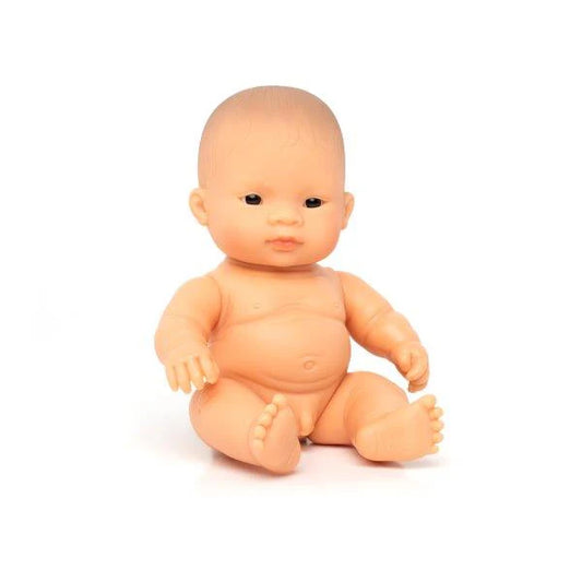 Miniland Doll - Anatomically Correct Naked Baby Asian Boy, 21 cm