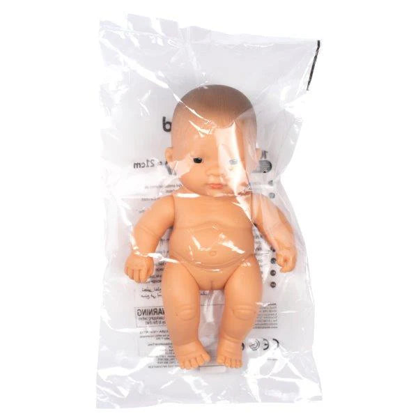 Miniland Doll - Anatomically Correct Naked Baby Asian Girl, 21 cm