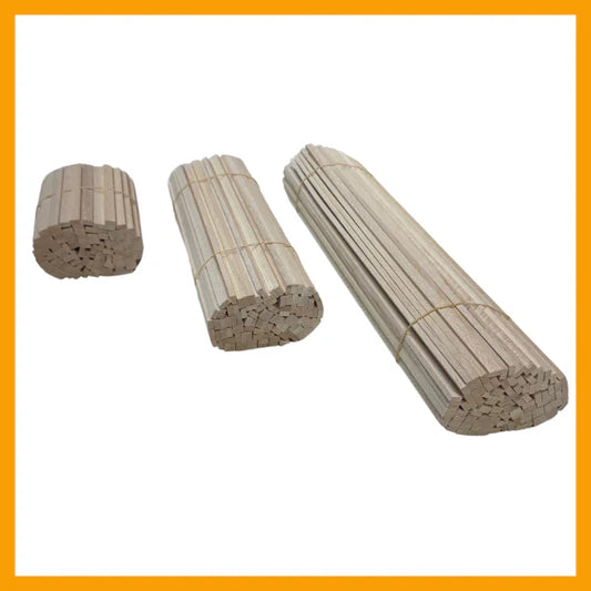 BalsaWood-Hardwood Strips Bundle of 100 (300mm)