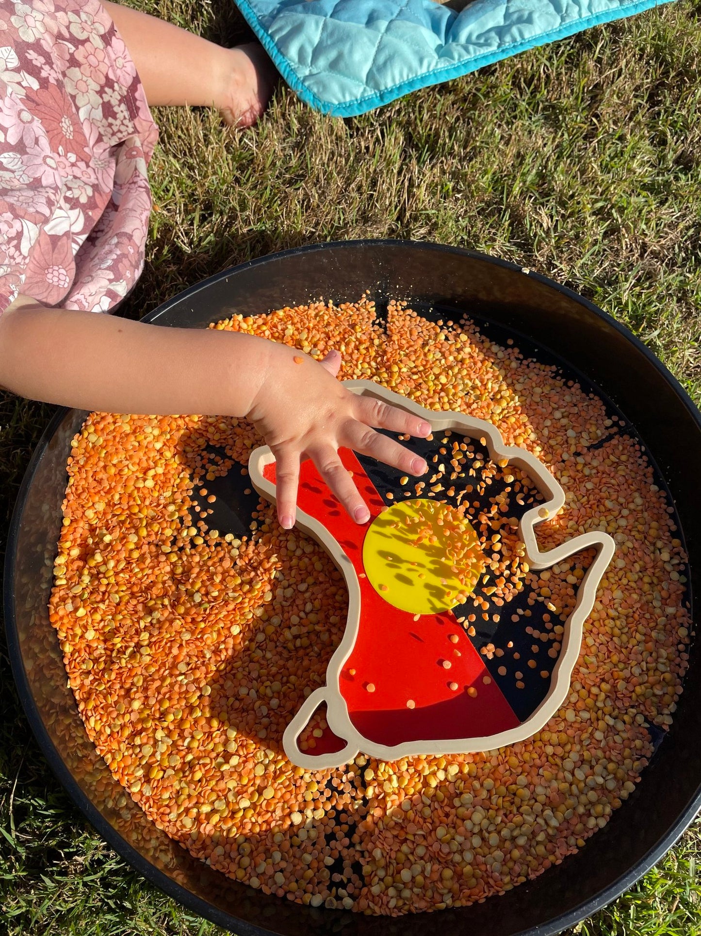 Aboriginal Flag Australia Sensory Tray