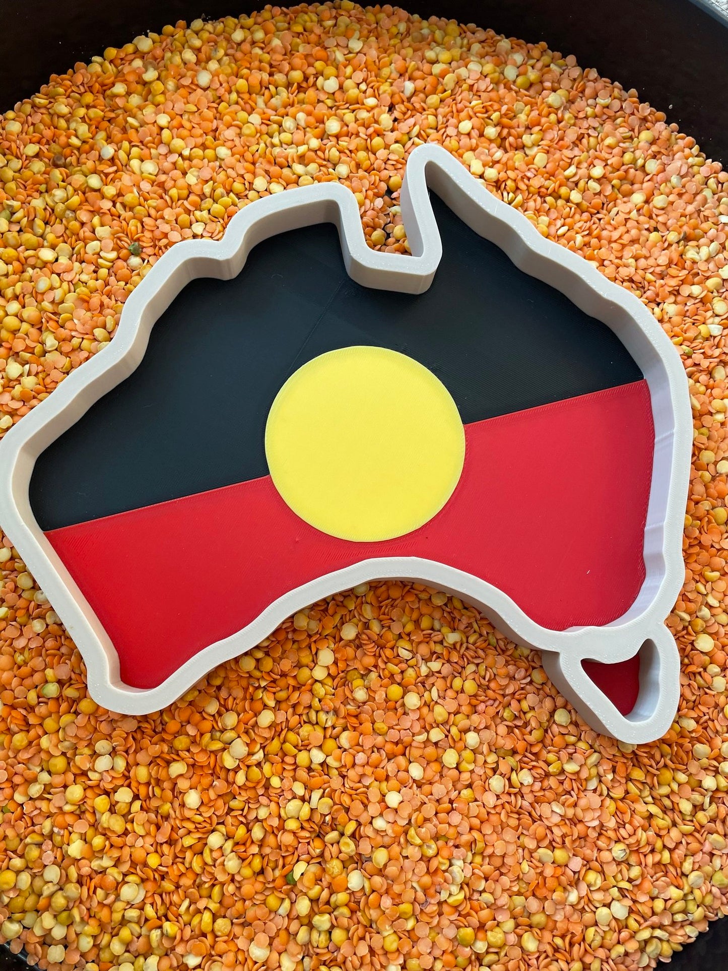 Aboriginal Flag Australia Sensory Tray