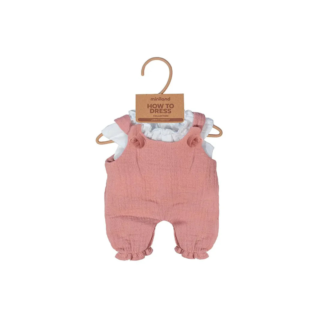 Miniland Doll Clothing - Dungarees & Shirt, 32 cm
