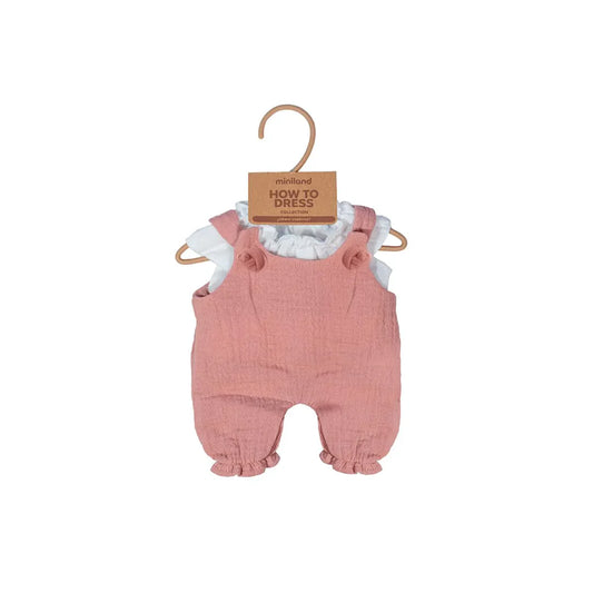 Miniland Doll Clothing - Dungarees & Shirt, 32 cm