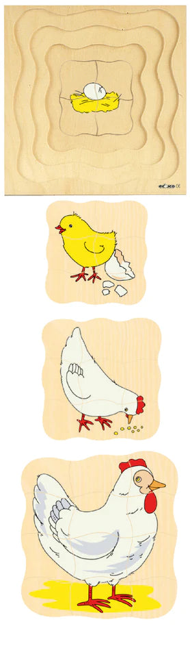 Multilayer Puzzles - Grow Up - Chicken