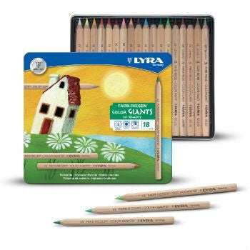Lyra Pencils Colour Giants 18 in Tin