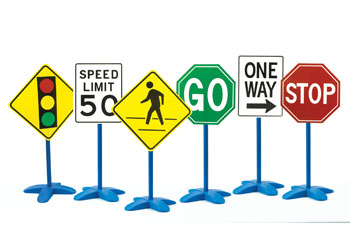 Traffic Signs-Set of 6-70cm H