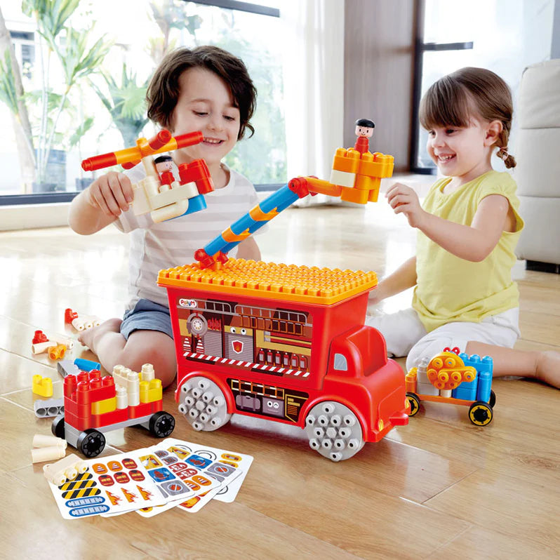 Poly-M-Fire Rescue Truck 106 Pcs