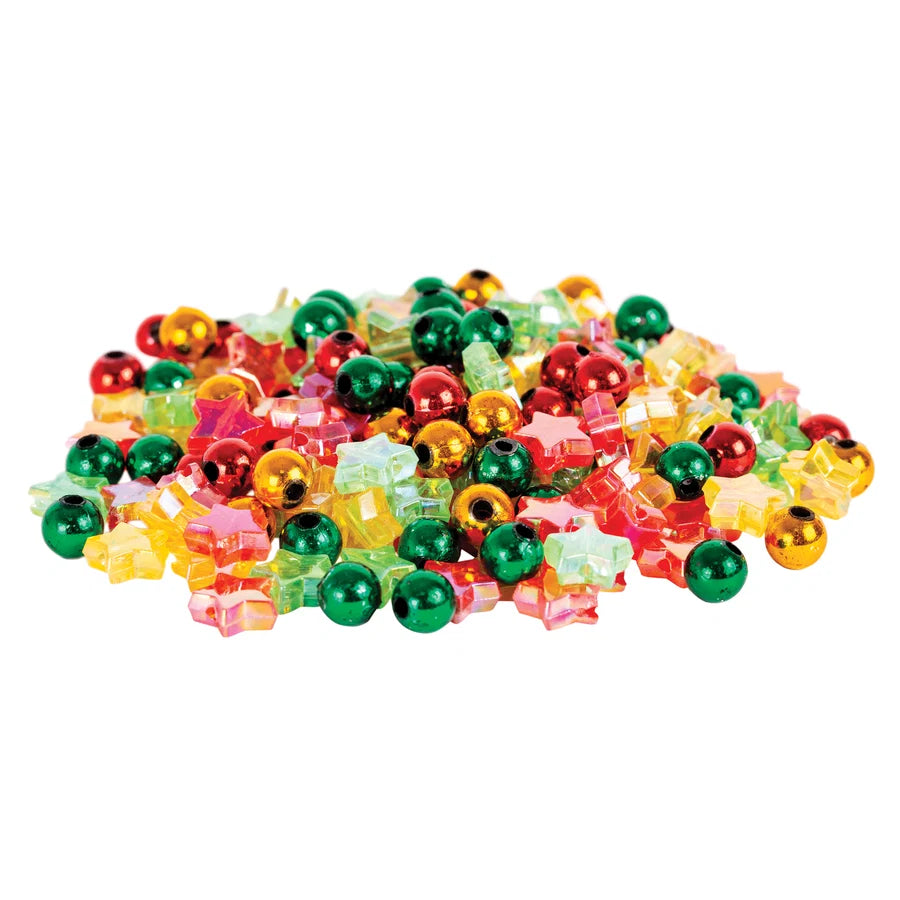 Christmas Bead Assorted 250g