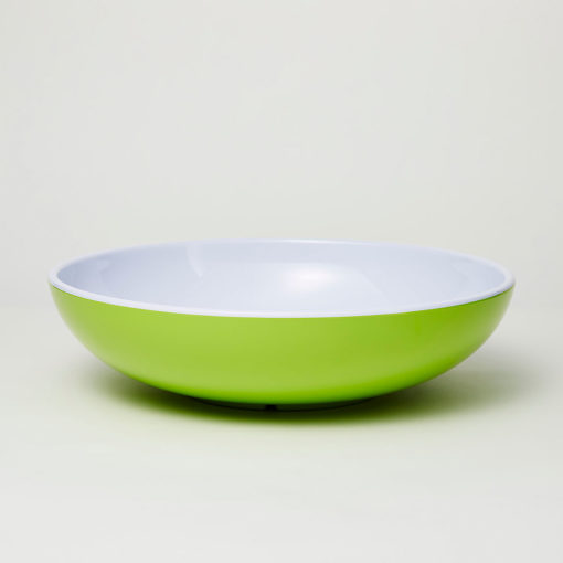 Barel Deluxe Lime Melamine Salad Bowl with FREE Matching Servers