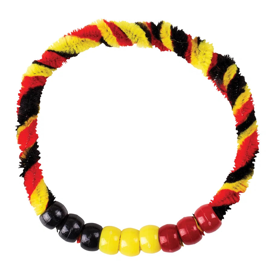 Chenille Stems Aboriginal Flag 150