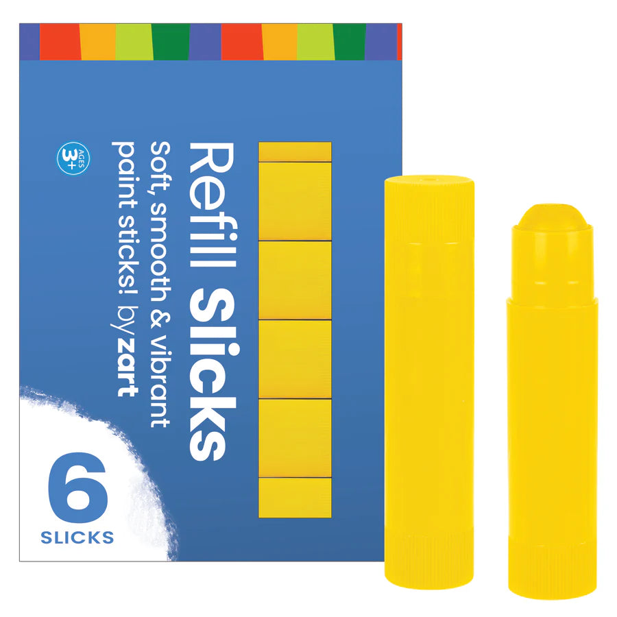 Slicks Paint Sticks by Zart Yellow Pack of 6