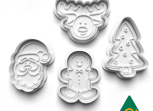 Christmas Theme V1 Natural Dough Cutters