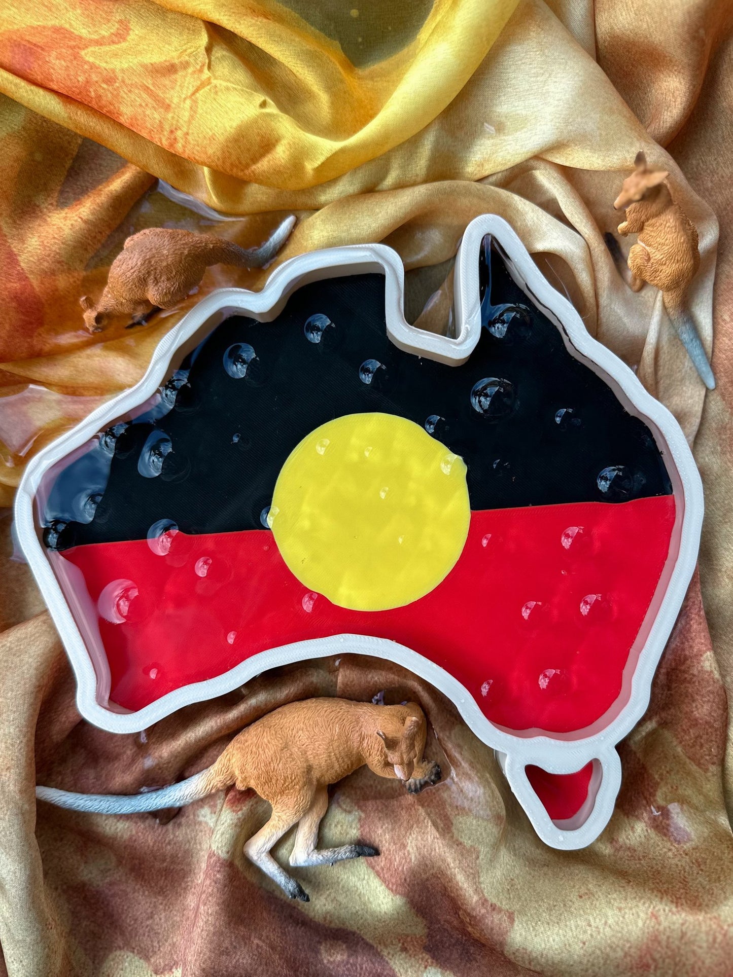 Aboriginal Flag Australia Sensory Tray