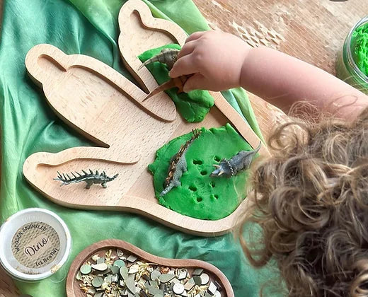 Dinosaur Footprint Sensory Tray