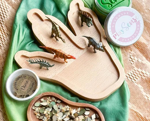 Dinosaur Footprint Sensory Tray