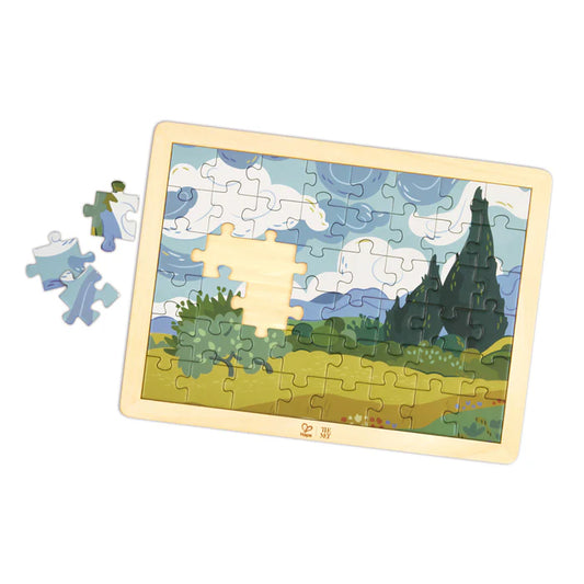 Hape-Van Gogh Cypresses Puzzle 49 Pcs