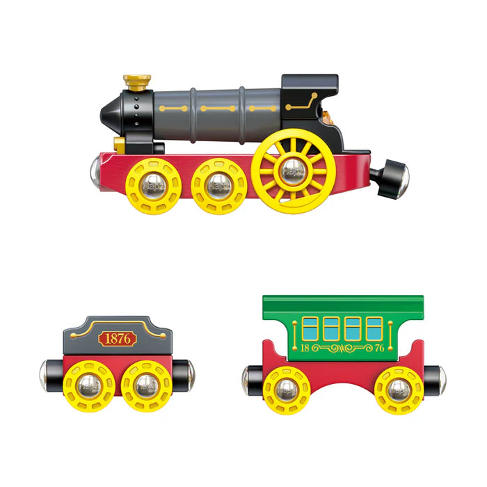 Hape-Retro Steam Train with Lights & Sounds