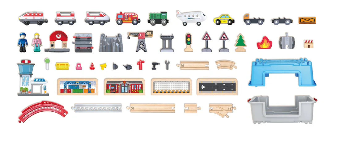 Hape-Super Cityscape Transport Bucket Train Set(Battery)