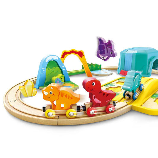 Hape-Dinosaur Train Bucket Set(Button Batteries)
