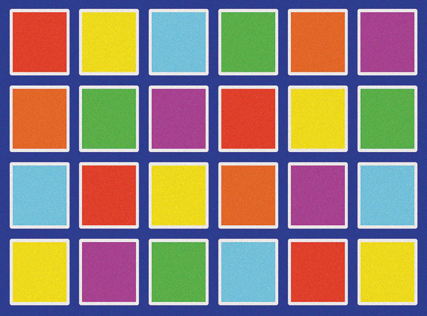 Colour Squares Placement Rug - 24 Squares