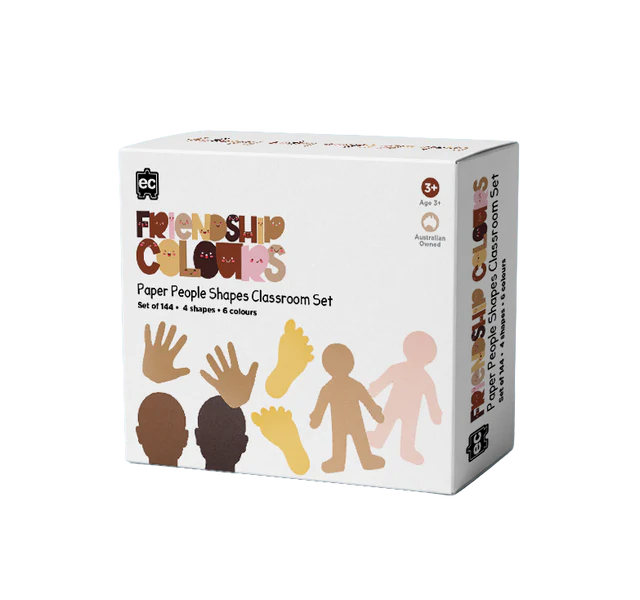 Friendship Colour Paper People Shapes-Class-144pc ( Available for pre-order)
