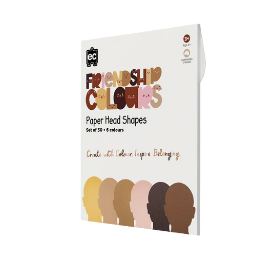 Friendship Colour Paper Heads Shape 30pcs