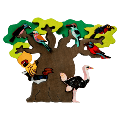 Fauna Puzzle Bird Tree, Africa