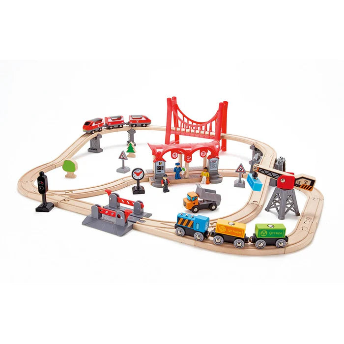 Hape-Busy City Rail Train Set 51pce